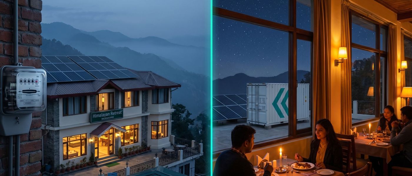 How to Use TurnoVolt's BESS for Better Solar Utilisation at Night as a Hotel in Mussoorie