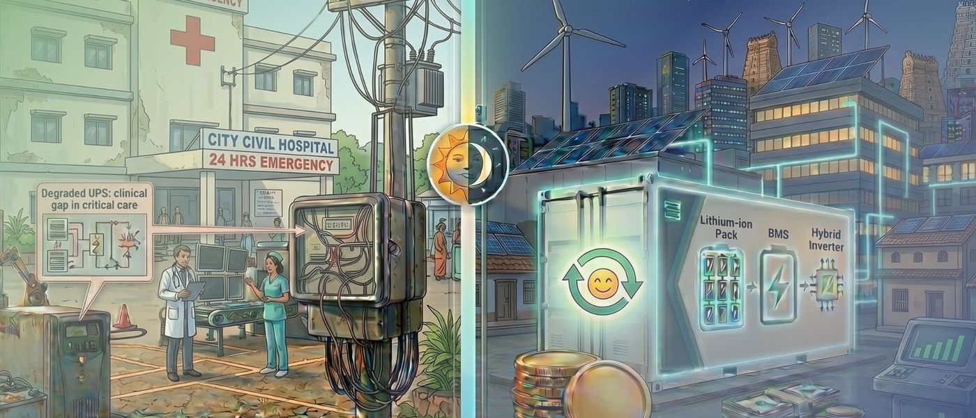 How to Save on Electricity as a Hospital in Madurai for Frequent Power Cuts Using TurnoVolt's BESS